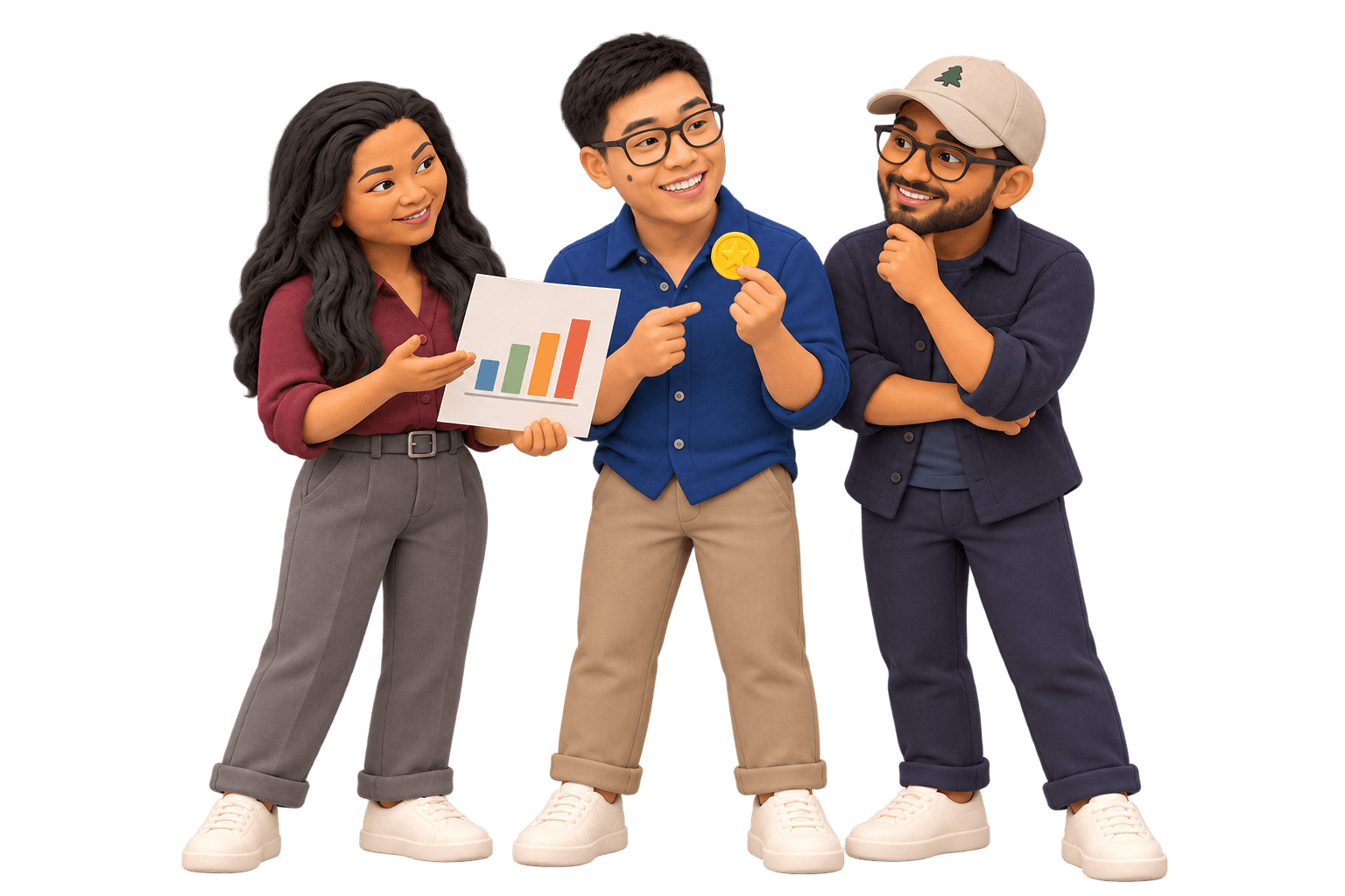 Three clay teammates compare research findings before choosing a first-release priority